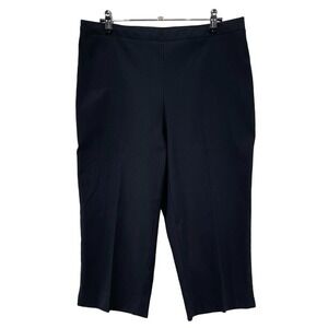 Laundry by Shelli Segal Capri Pants Womens 12 Black Polyester Side Zip